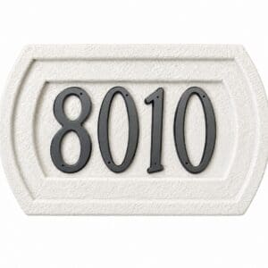EPS Recessed Style Address Plaque– classic-style, lightweight plaque designed to display house numbers with elegance and durability for exterior applications.