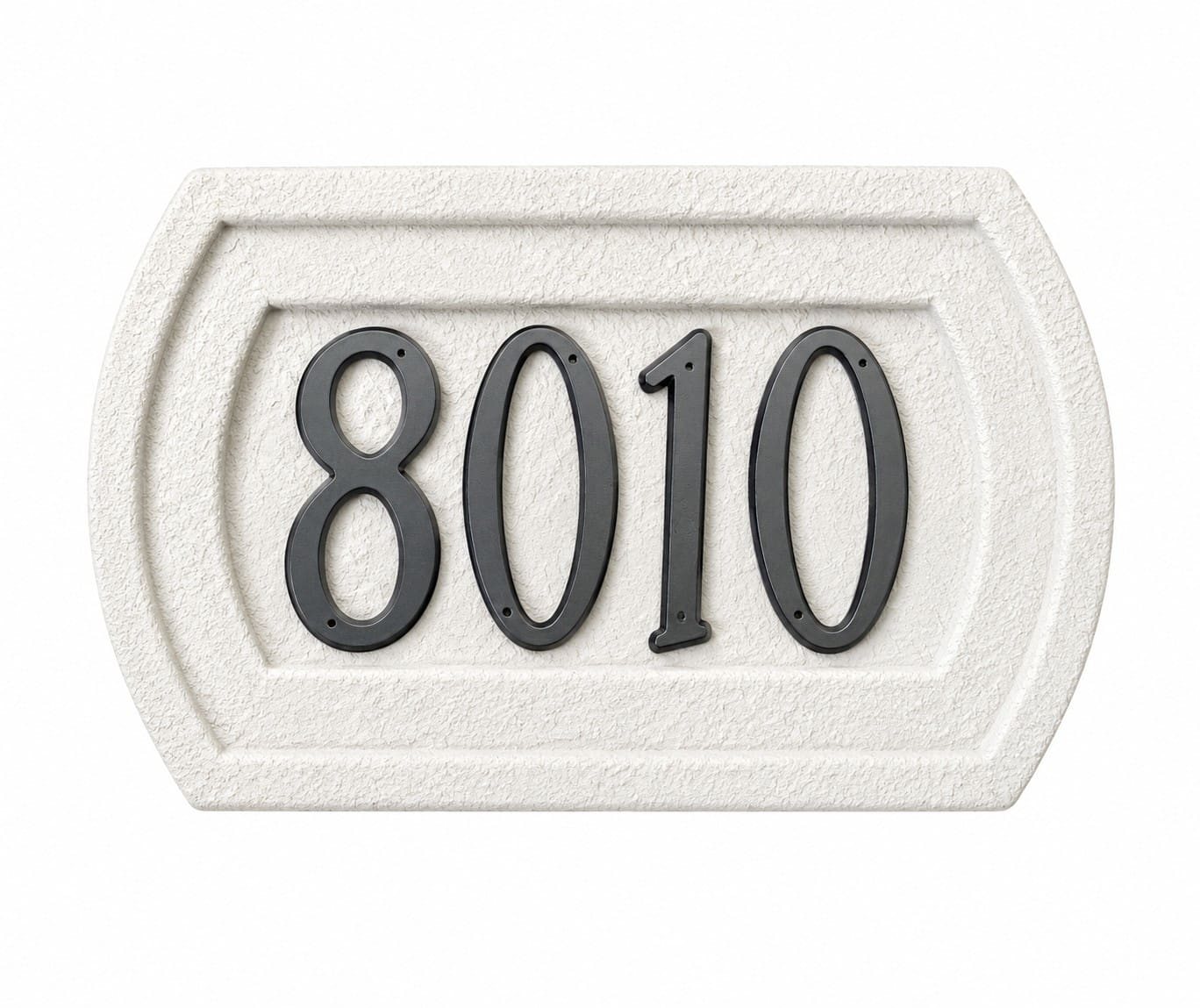 EPS Recessed Style Address Plaque– classic-style, lightweight plaque designed to display house numbers with elegance and durability for exterior applications.