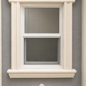 Colonial Style Window Trim by SnapTight Products – classic, durable exterior trim with snap-on installation, including header, sill, and side trims for a seamless window frame.