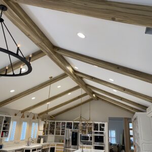 Lightweight faux wood ceiling beam with realistic wood grain finish – easy-to-install decorative beam from SnapTight Products