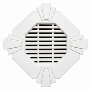 SnapTight Keystone Style Gable Vent installed on a home exterior, showcasing durable weather-resistant material and classic keystone design for effective attic ventilation.