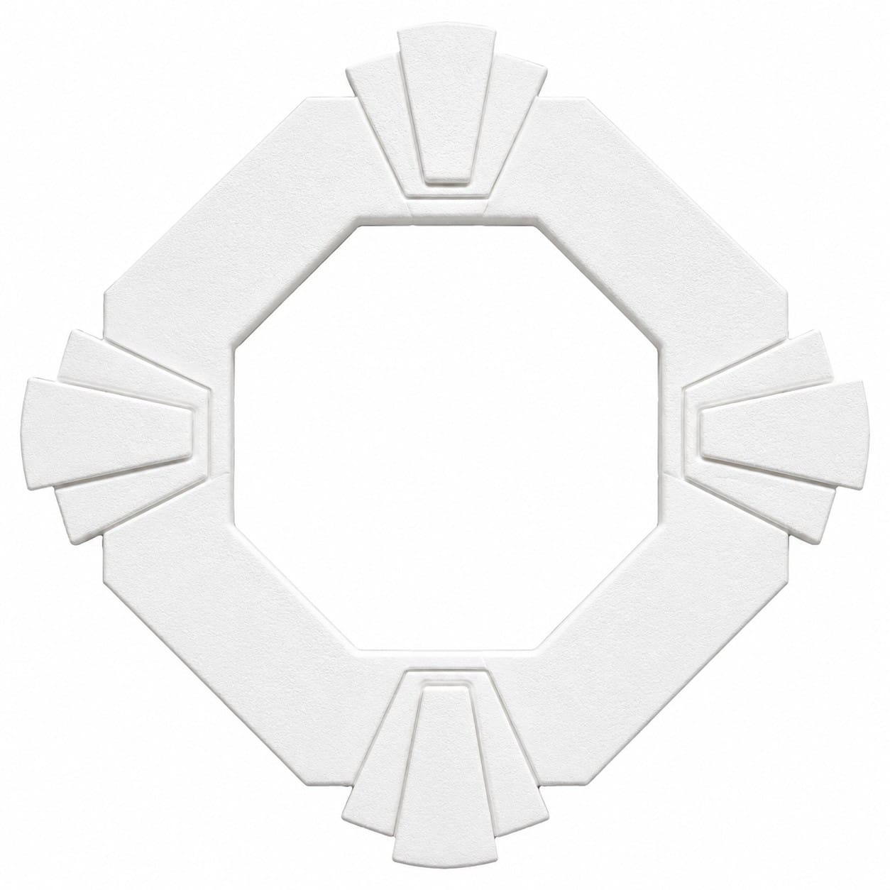 SnapTight Gable Vent Exterior Trim measuring 38.125 inches square, shown installed around a vent on a home's exterior, highlighting durable weather-resistant material and clean finish.