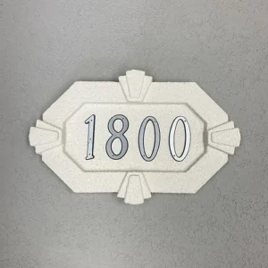 Keystone Address Plaque by SnapTight Products, durable weather-resistant exterior plaque measuring 12.5 inches high, 19.375 inches long, and 1.875 inches deep, ideal for displaying house numbers.