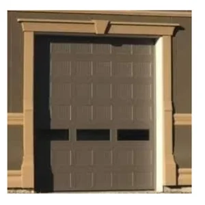 SnapTight Keystone Garage Door Trim installed on a residential garage door, showing clean, weather-resistant trim that provides a polished, finished look.
