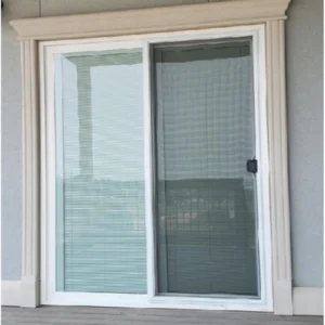 SnapTight Modern Exterior Door Trim installed on a residential entryway, showing smooth, sleek trim that enhances the doorโs contemporary style and protects against weather.