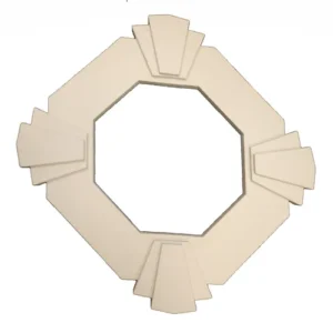 SnapTight Gable Vent Exterior Trim measuring 38.125 inches square, shown installed around a vent on a home's exterior, highlighting durable weather-resistant material and clean finish.