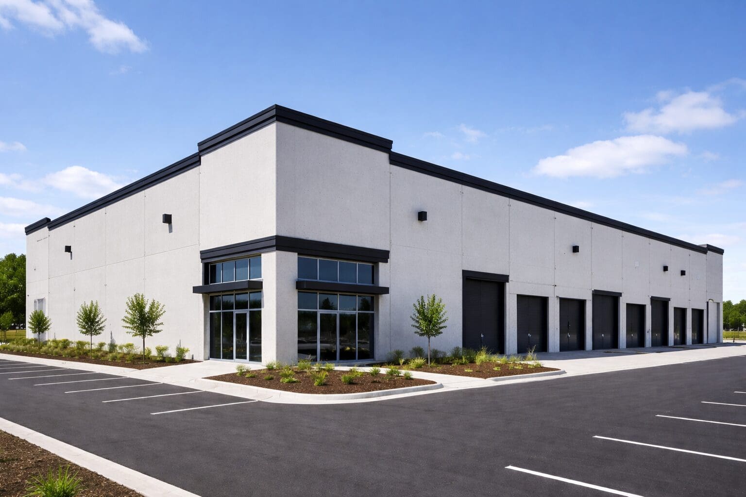 R-MAX EXTREME Tilt-Up Wall system with pre-finished stucco panels installed in wall forms