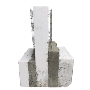 Close-up view of R-MAX pre-finished stucco insulated wall panel