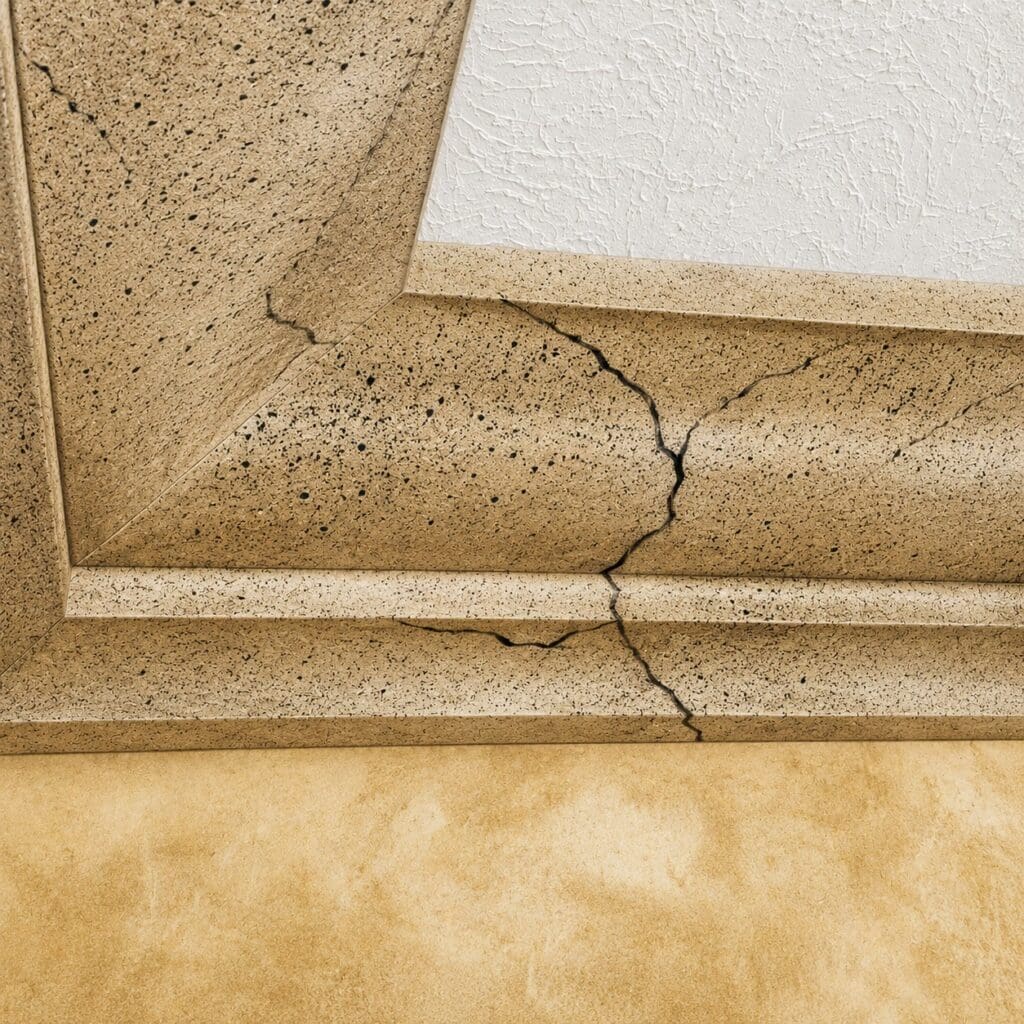 Custom Speckled Crown Molding Corner