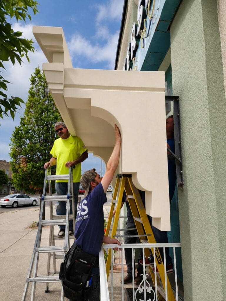 Insalling a custom decorative awning