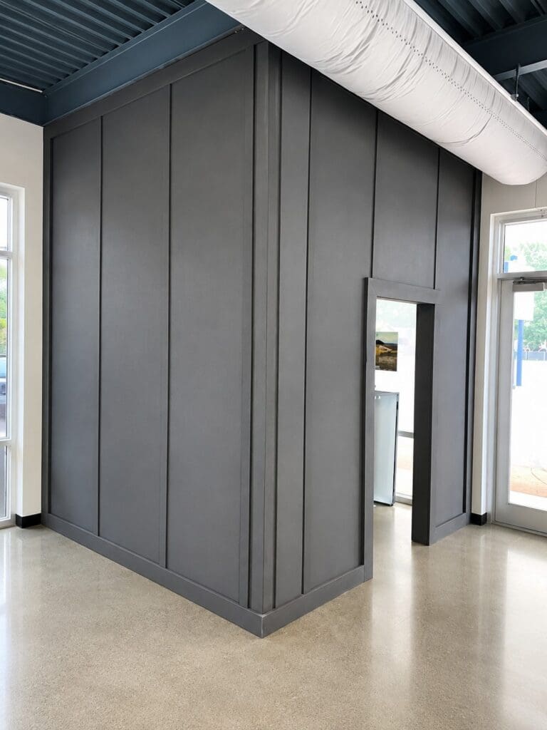 Insulated Siding Panels for interior office space